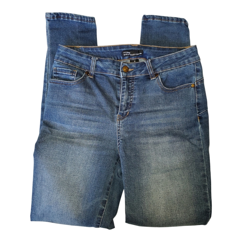 Miss Poured in Blue 5 pocket Jeans sz 4